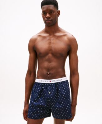 Tommy Hilfiger Men's Woven Front Button Opening Boxer - Macy's
