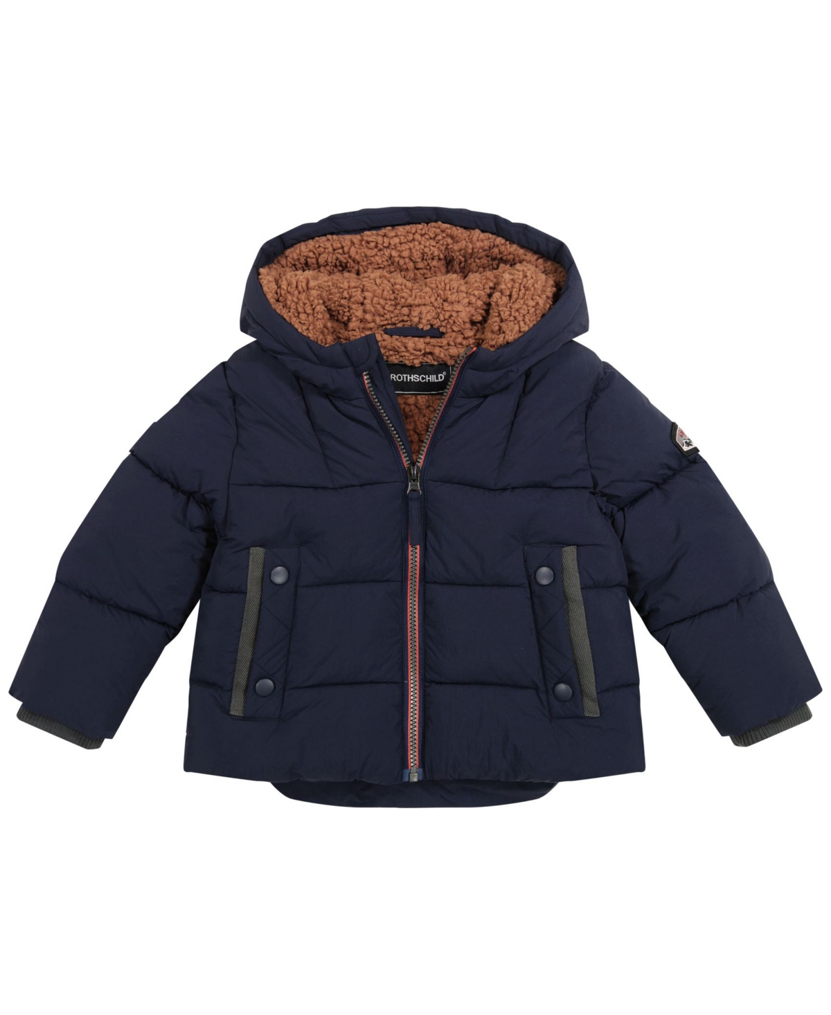 S Rothschild & Co Baby Sherpa Lined Puffer Jacket In Blue