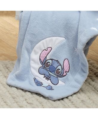 Baby Disney Stitch Blue Soft Fleece Appliqued Blanket