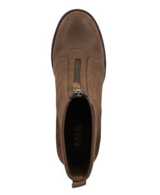 Women's Fabiola Front Zip Stacked Heel Ankle Booties