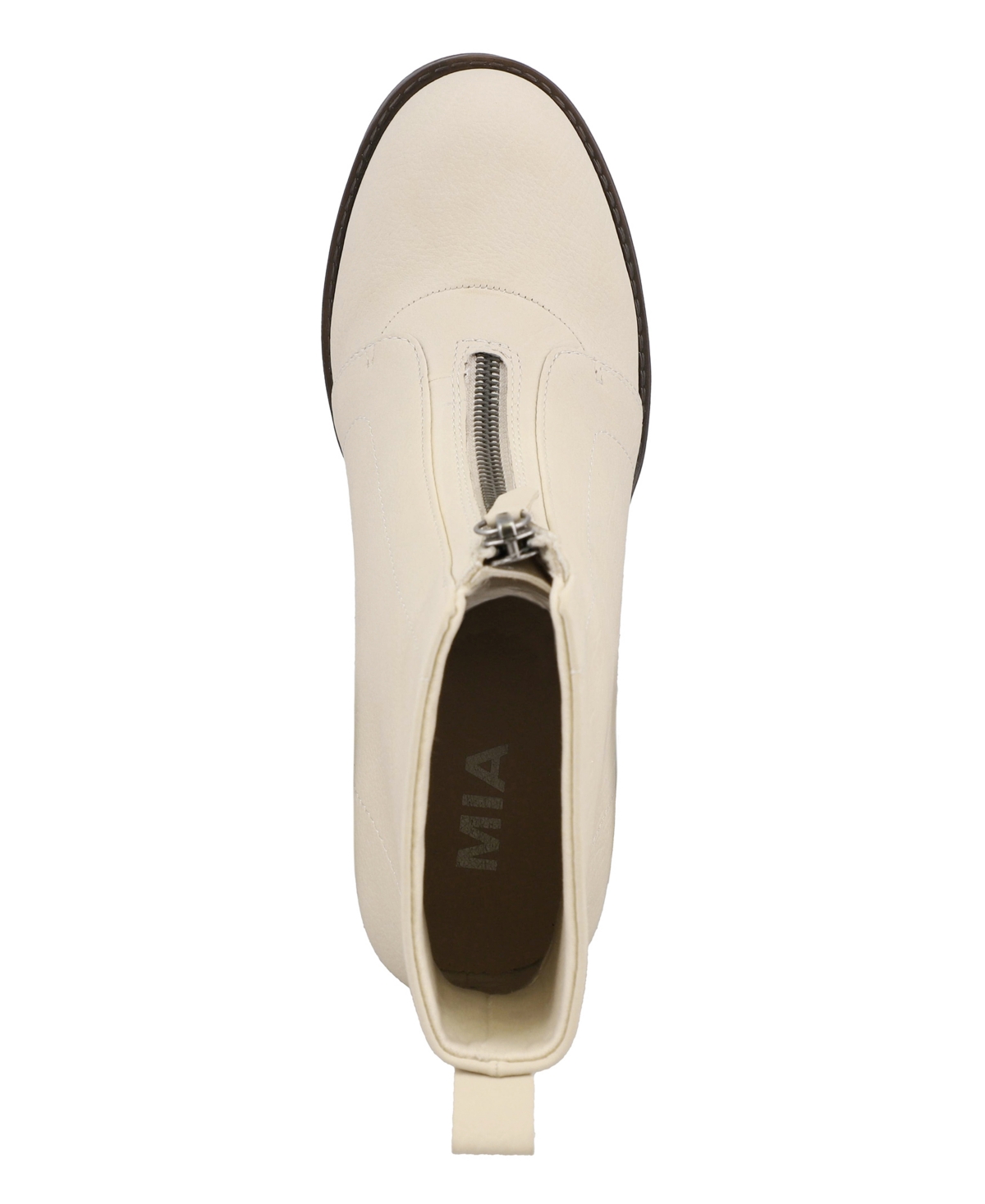Mia Fabiola Front Zip Boot In White