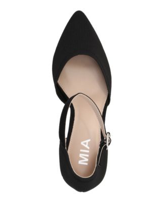 Women's Bivi Knit D'orsay Buckled Ankle Strap Pumps