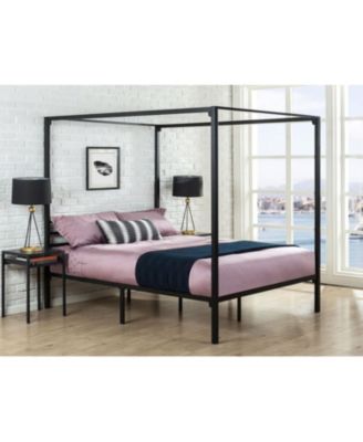 Contemporary Metal Canopy Bed Frame, Durable and Stylish Bedroom Furniture