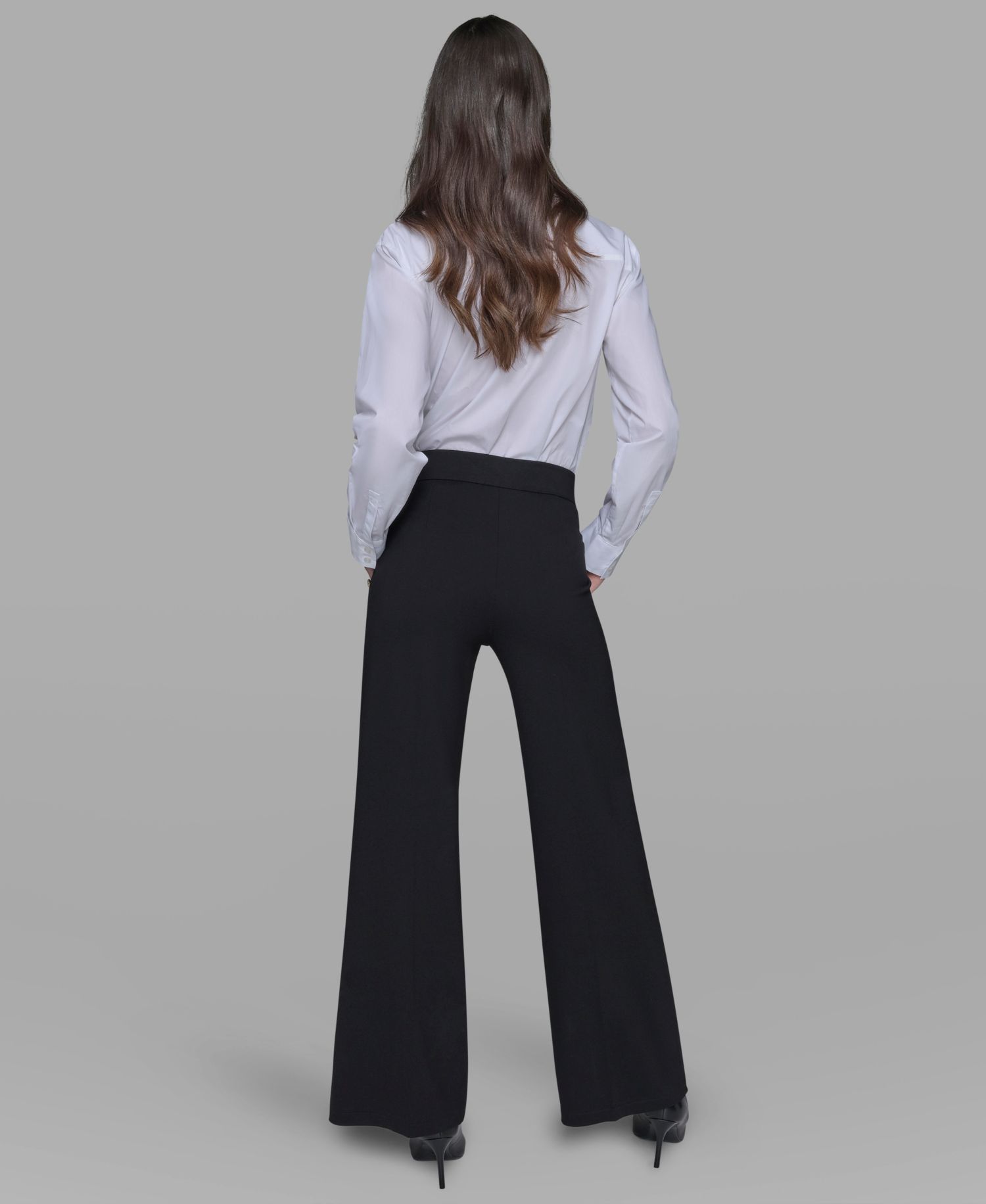 Women's Petite Silky Straight-Leg Pull-On Pants