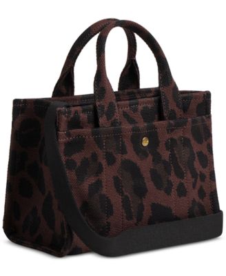 Cargo Mini Canvas Leopard Print Tote Bag 20