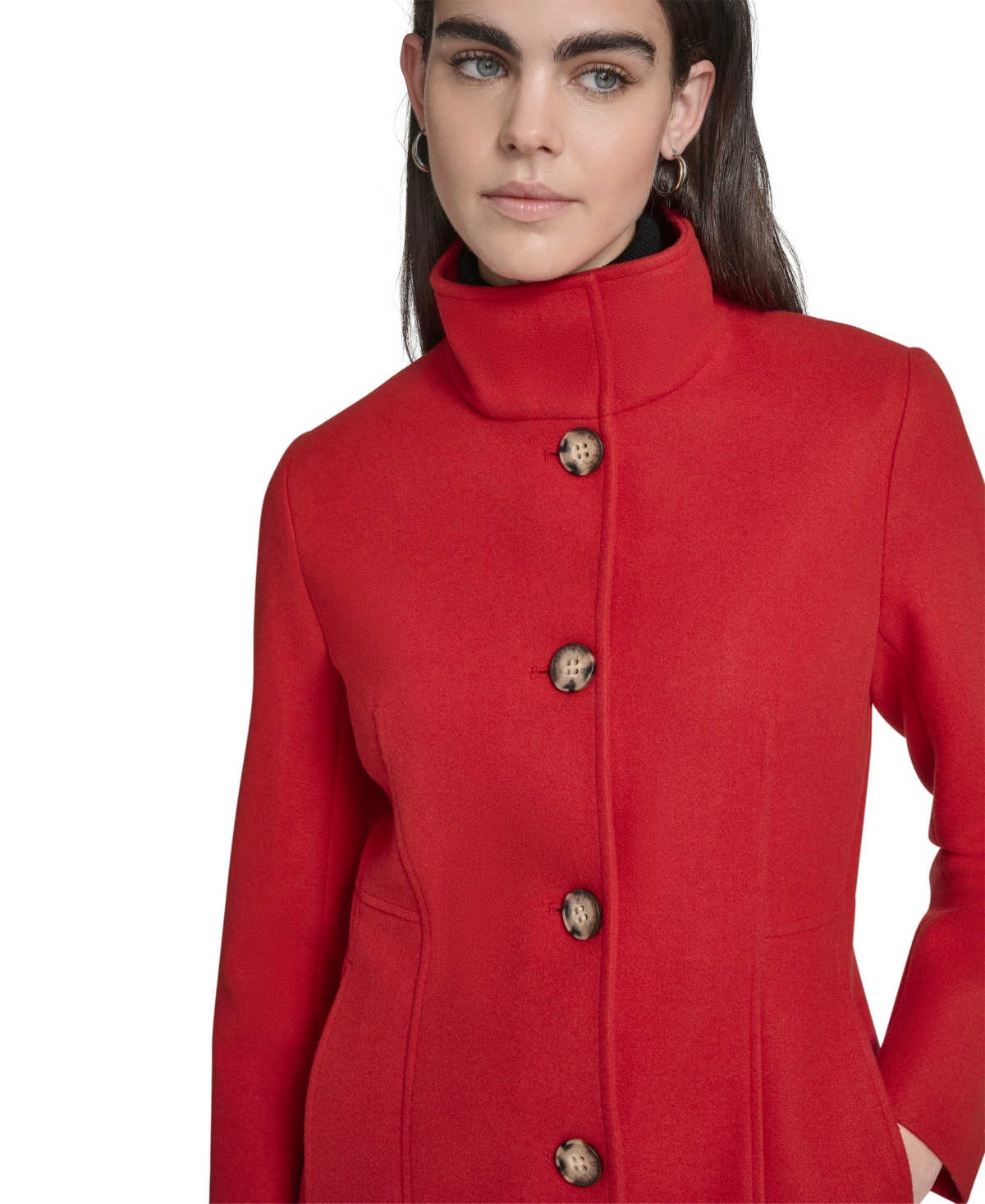 Calvin Klein Women's Walker Coat, Created For Macy's In Red