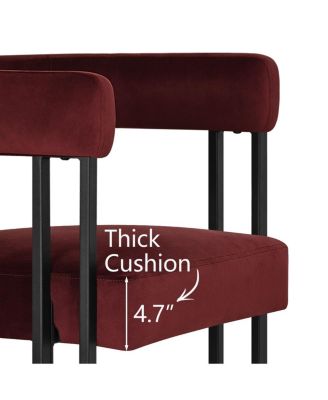 3-Piece 35 Inch Round Dining Table Set with 2 Velvet Chairs, Space-Saving Kitchen and Dining Room Furniture for Small Spaces-Maison Boucle