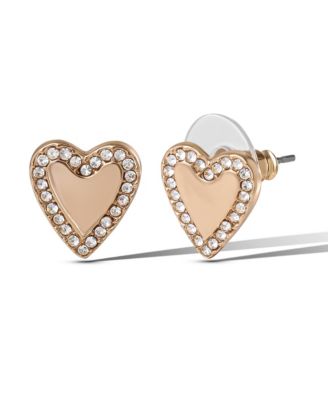 Heart Circle Stud Earring Set