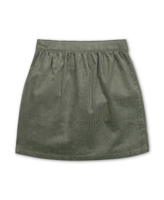 Little and Big Girls' Organic Corduroy Button Front Skirt