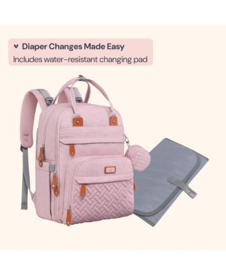 Kids Diaper Bag Backpack Stylish 40L Hands Free Bag with Changing Pad, Stroller Straps & Water-Resistant, Dark Gray, Extra Large