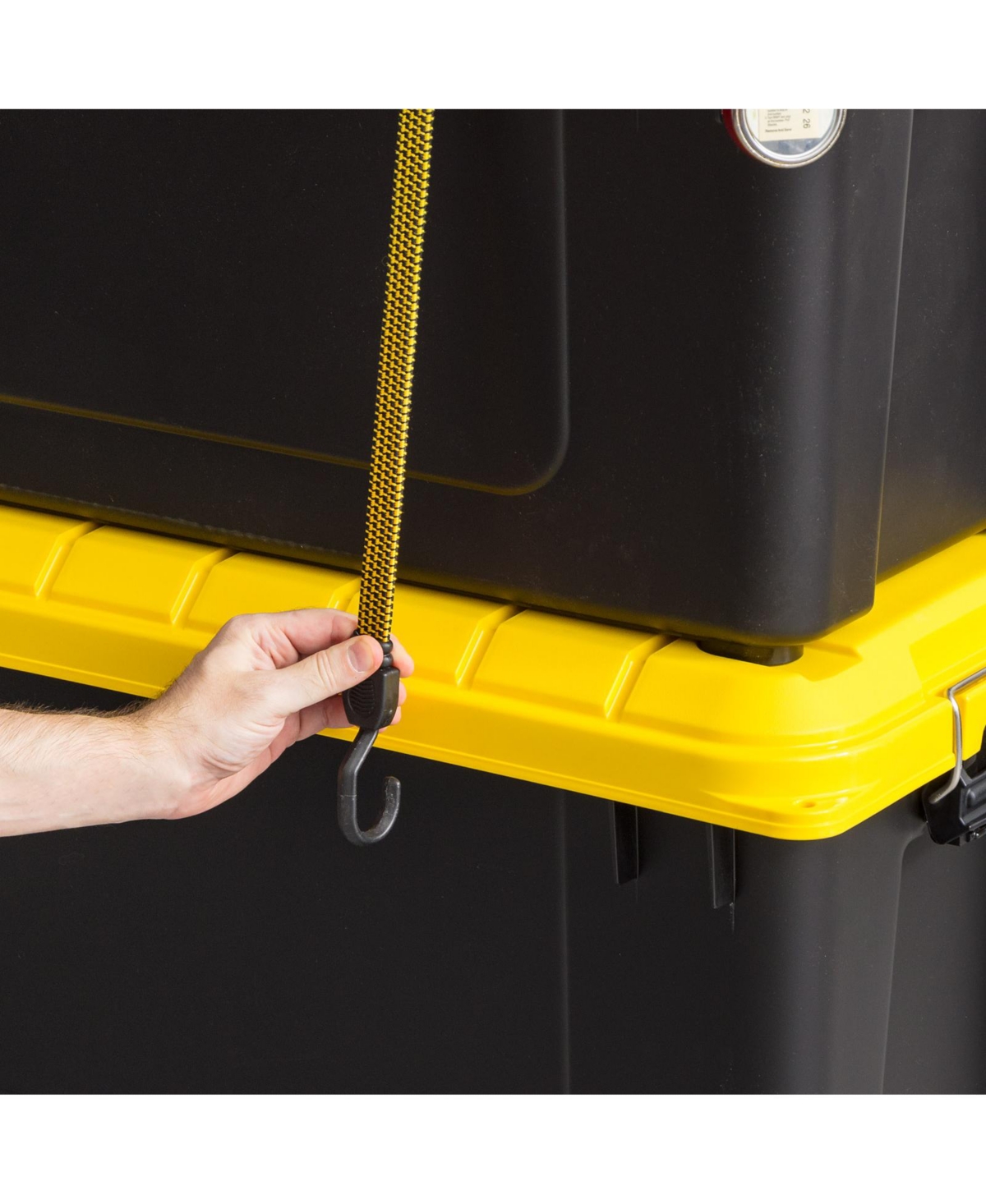 Iris Usa 4Pack 82qt/20gal WeatherPro Storage Utility Tote Container Box, Yellow