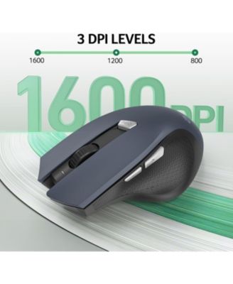 Wireless Mouse for Laptop, 2.4GHz Computer Mouse with 3 Adjustable DPI, 6 Buttons, USB Receiver (1600 DPI, Compatible with PC, Laptop, Desktop)