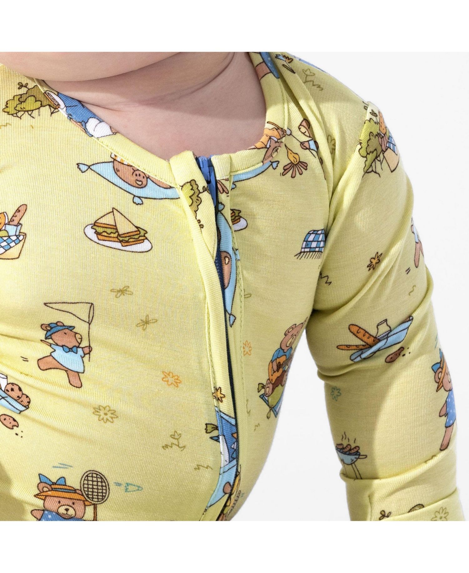 Unisex Teddy Bear Picnic Convertible Footie