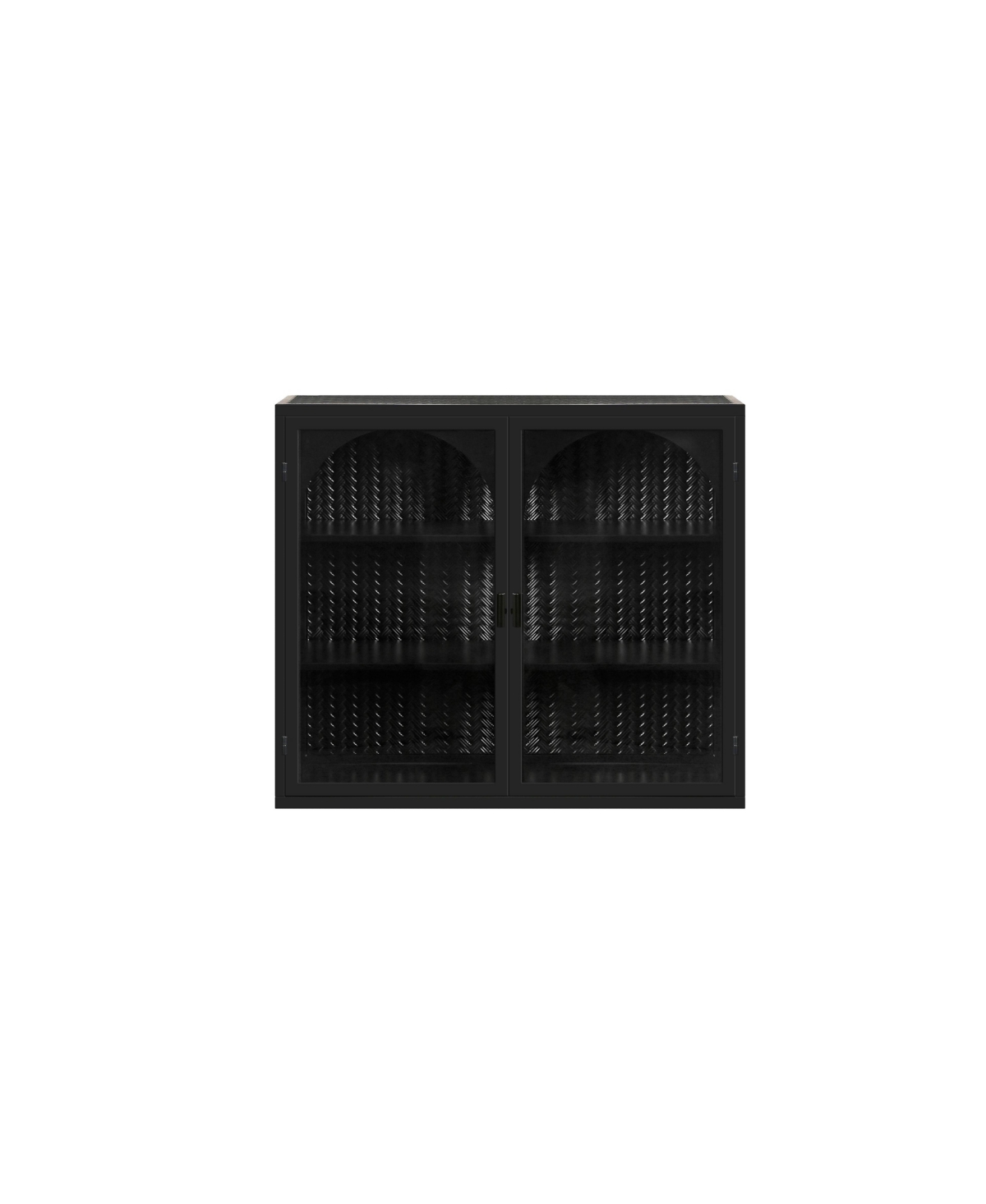 Casainc 27.56" Two-Door Wall Cabinet With Glass Front and Three-Tier Storage Woven DetailBrand