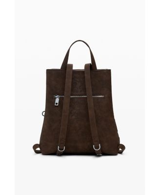 Women's Medium faux leather patch backpack