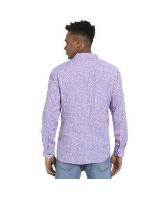 Men's Lavender Minimal Aztec Shirt