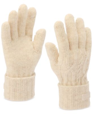 Cuffed Cable-Knit Gloves