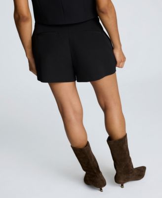 Women's Luxe Twill Fly Front Shorts