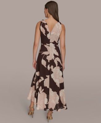 Women's Faux-Wrap Sleeveless Dress