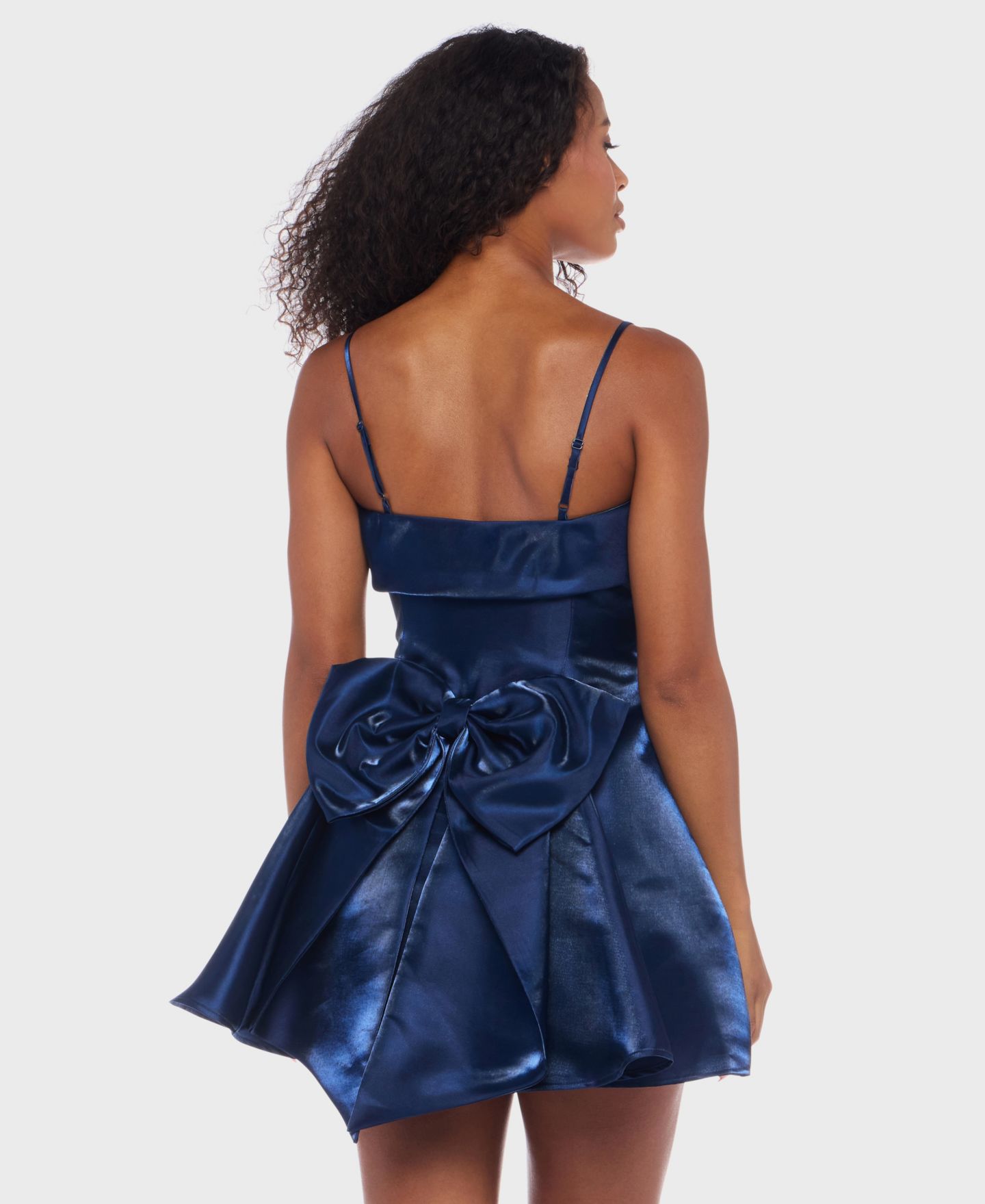Женское платье Alex & Sophia Juniors' Square Neck Short, цвет: Тёмно-синий — фото 5