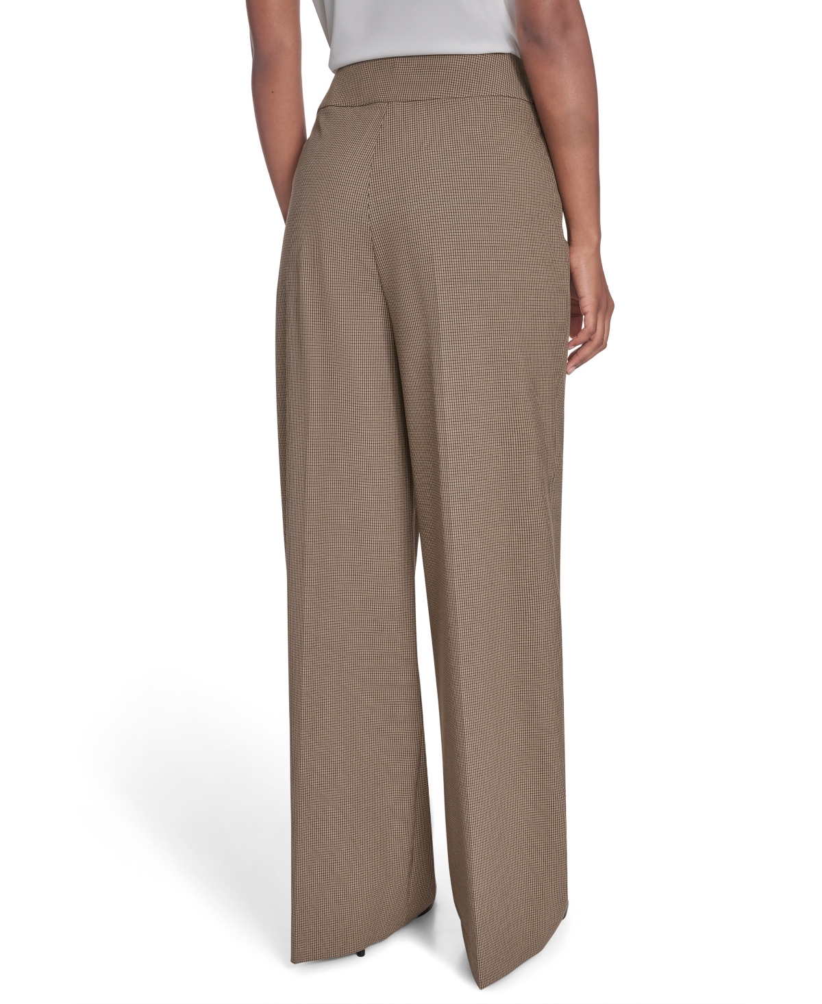 Calvin Klein Women'sâ Novelty Check Mid-rise Pants In Brown