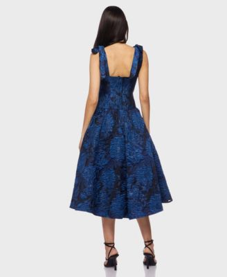 Juniors' Square Neck Midi Dress