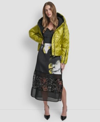 Women's Front Zip Cropped Puffer Jacket