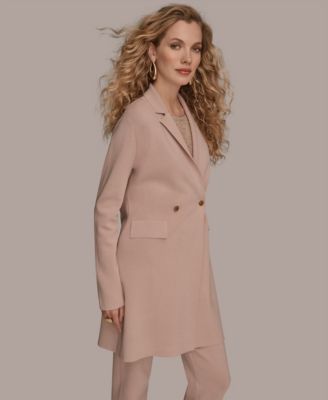 Women's One-Button Long Blazer