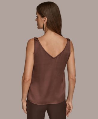 Women's Charmeuse Cowl Neck Tank Top