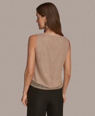 Women's Sleeveless Boat Neck Tank Top