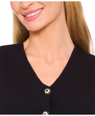 Women's Jewel Button Sleeveless Vest