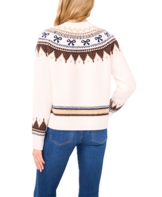 Women's Ribbon Fair Isle Crewneck Sweater