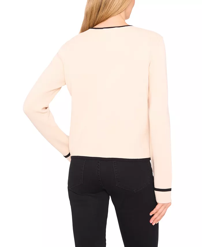 Women's Patch Pocket Tipping Cardigan Sweater - thumbnail 6