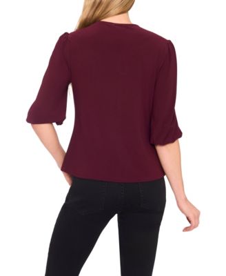 Women's Twist Keyhole Knit Top