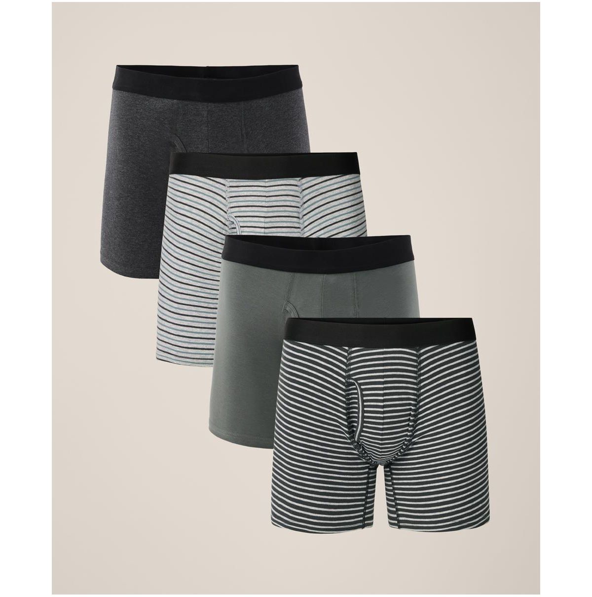 Мужские трусы-боксеры из органического хлопка на каждый день, 4 упаковки