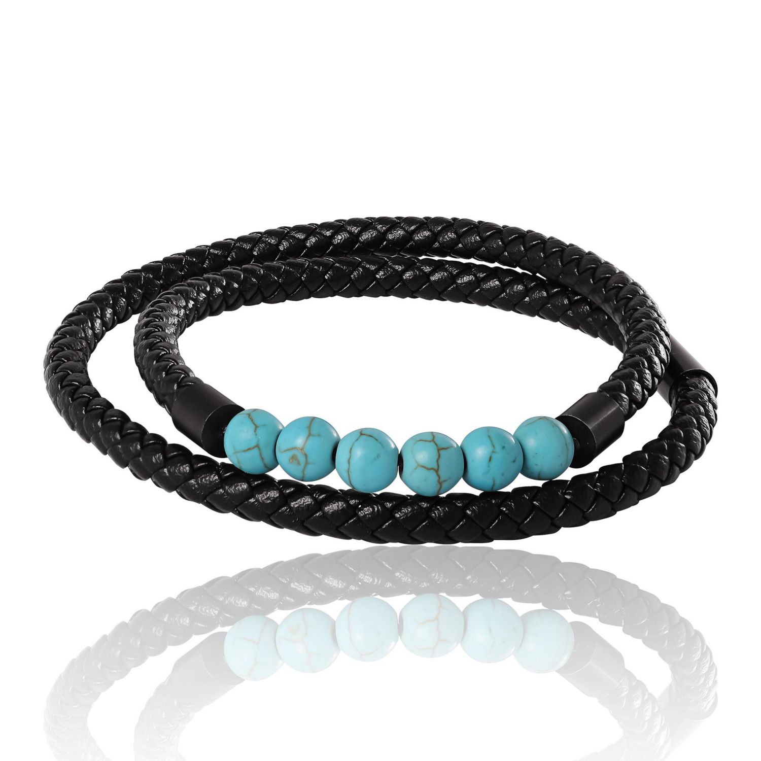 Turquoise Beaded Bracelet - 16.5''