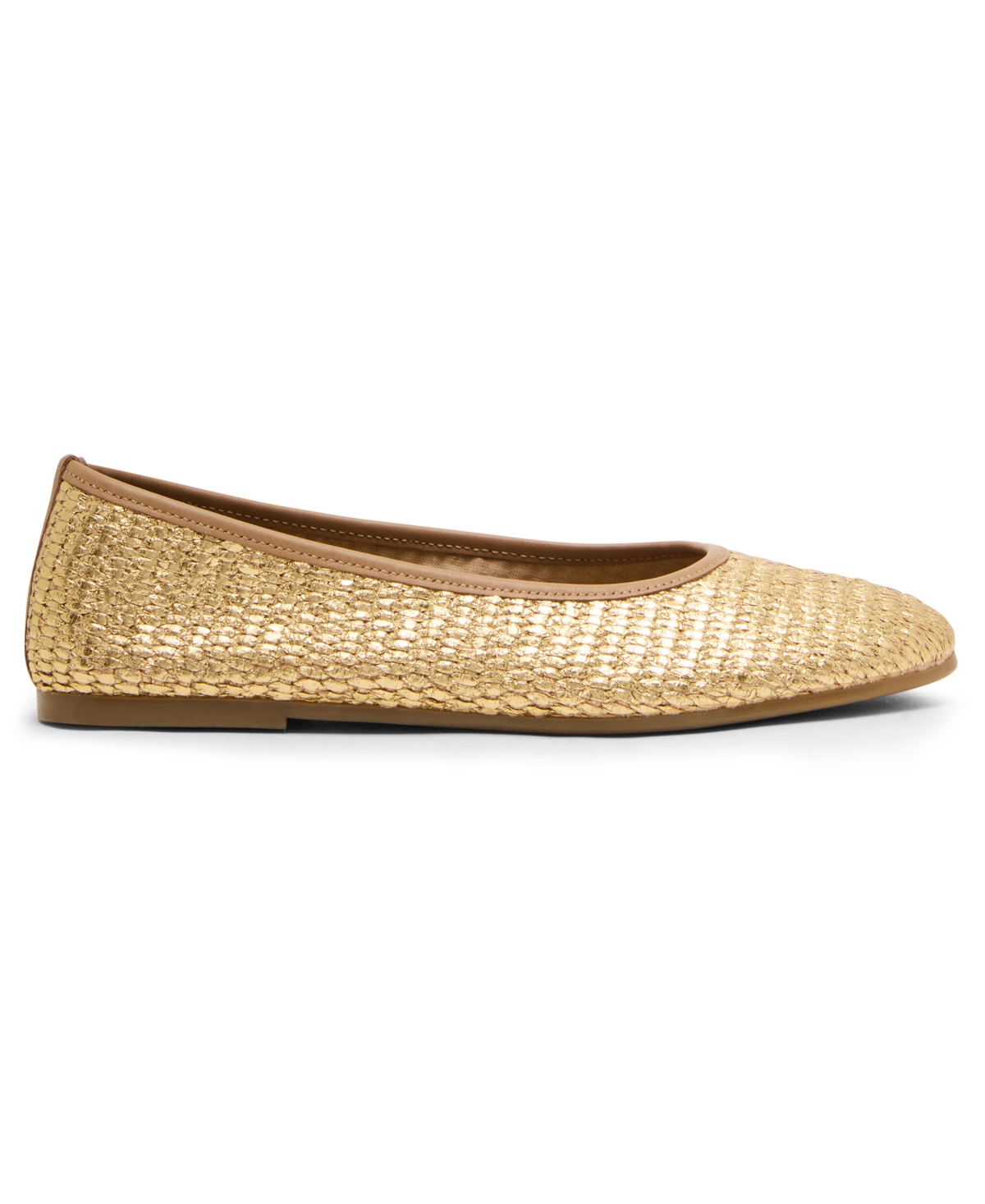 Steve Madden Women's Merlot Woven Ballet Flat Shoes In Gold