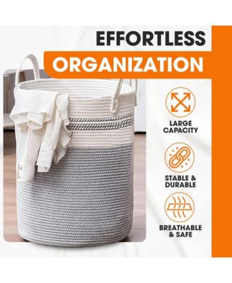 Large Laundry Hamper (15" x 19.7") - 2 Tone Gray