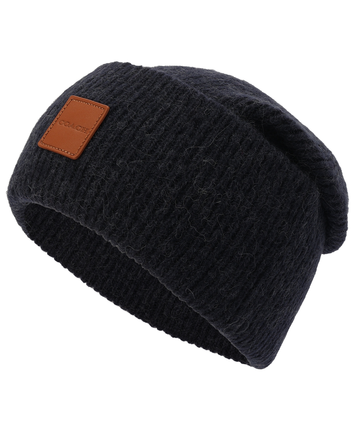 Coach Men's Leather Patch Bean Hat