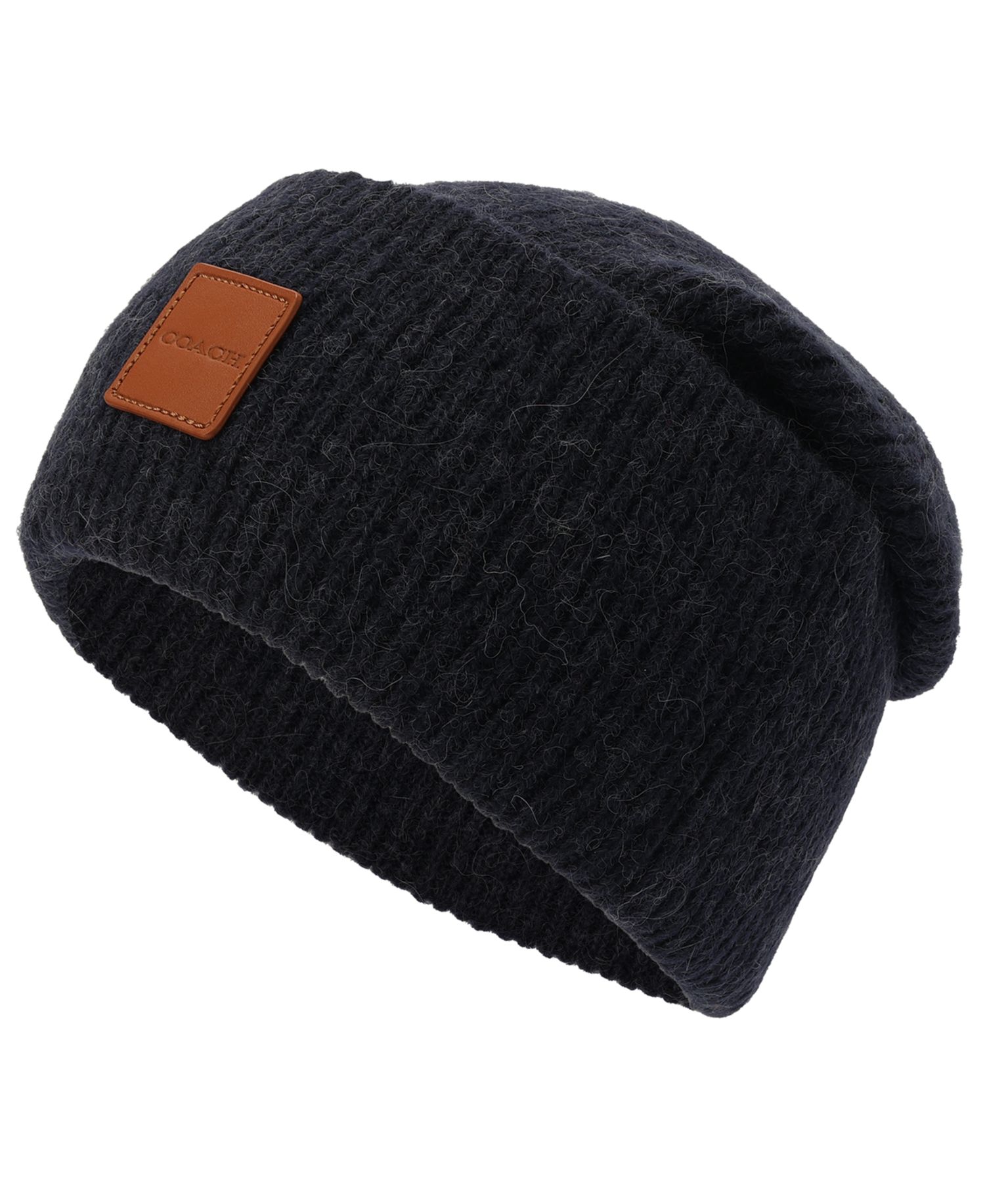 Men's Leather Patch Bean Hat