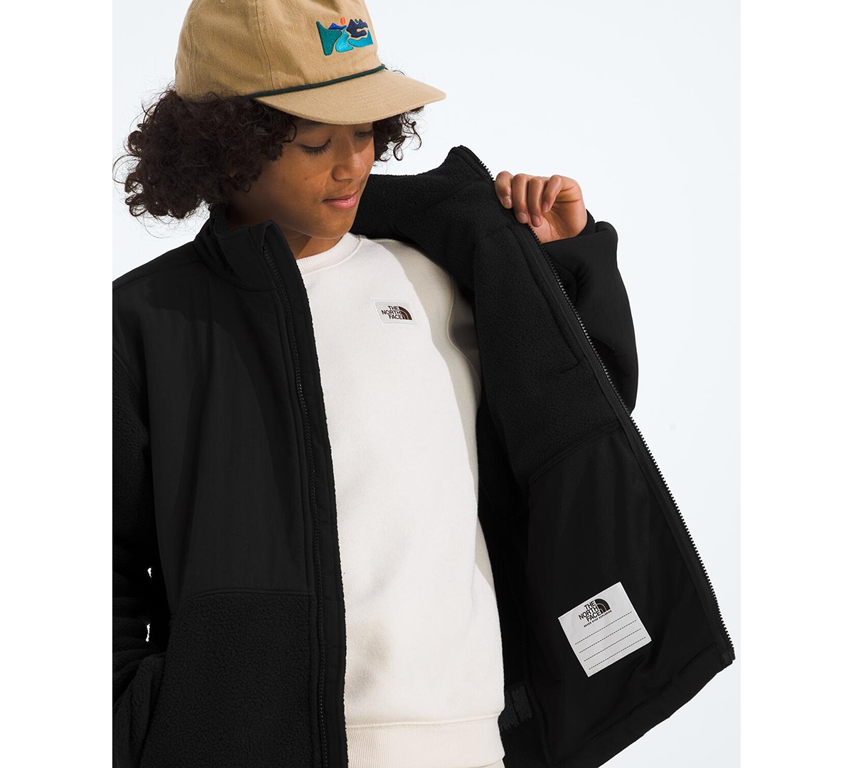 The North Face Big Boys Denali Warm Fleece Jacket In Black