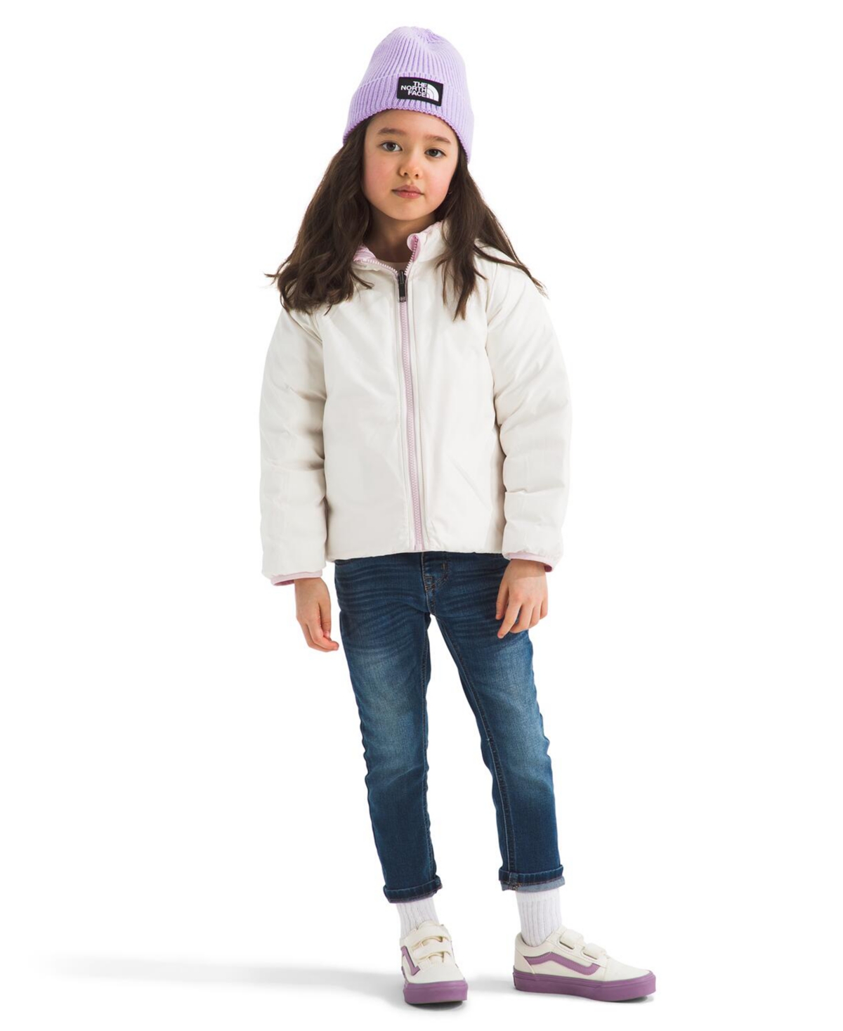 The North Face Toddler And Little Girls Perrito Reversible Hooded Jacket In Pink