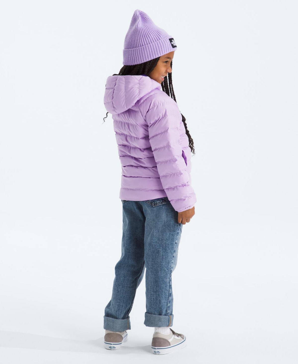 The North Face Toddler And Little Girls Reversible Perrito Hooded Jacket In Purple