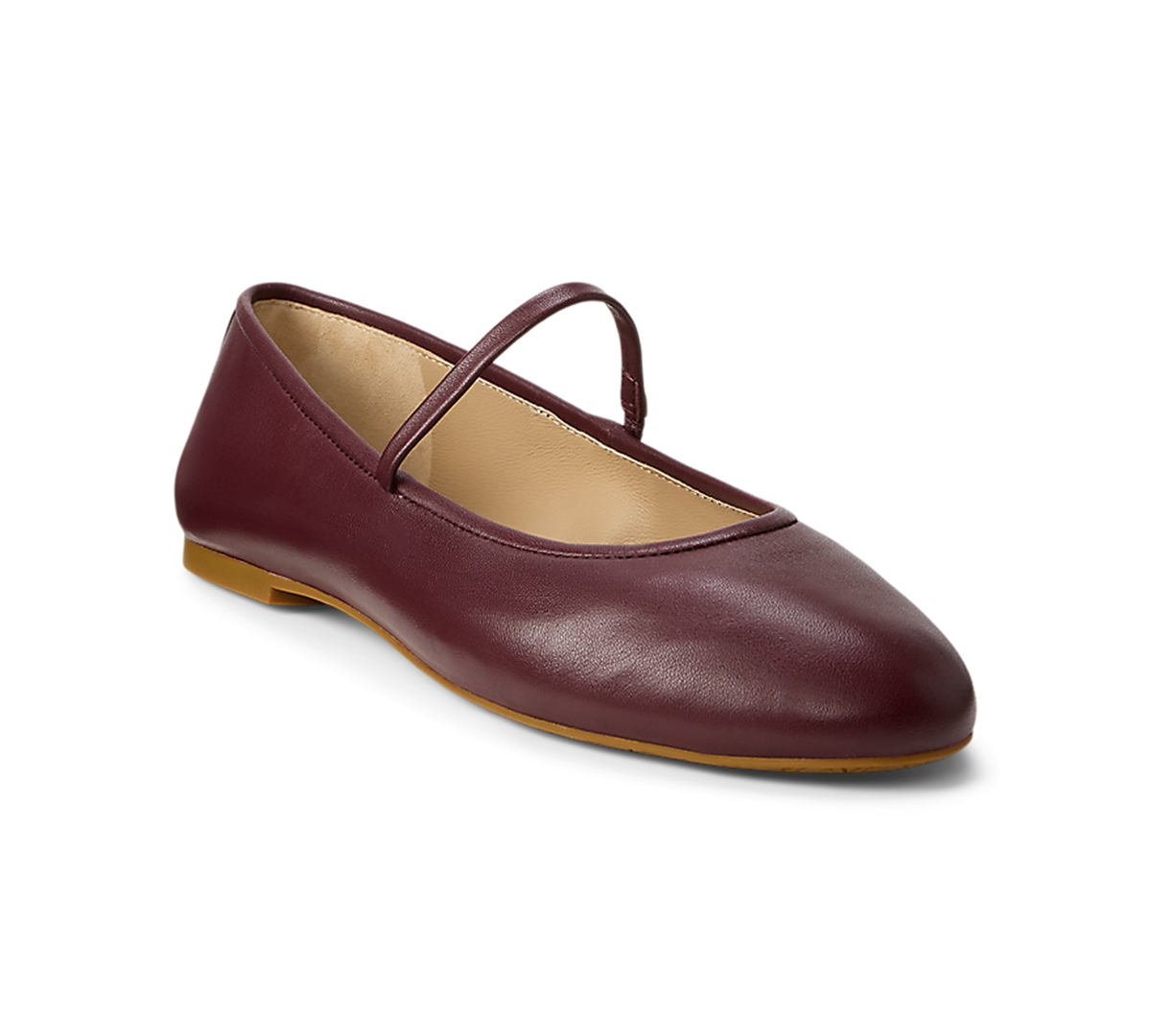 Lauren Ralph Lauren Women's Jayna Mary Jane Flats - Dark Garnet