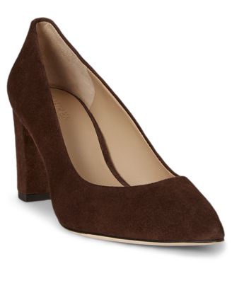 Lauren Ralph Lauren - Women's Lanette Suede Block-Heel Pumps
