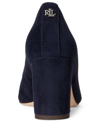 Women's Lanette Suede Block-Heel Pumps