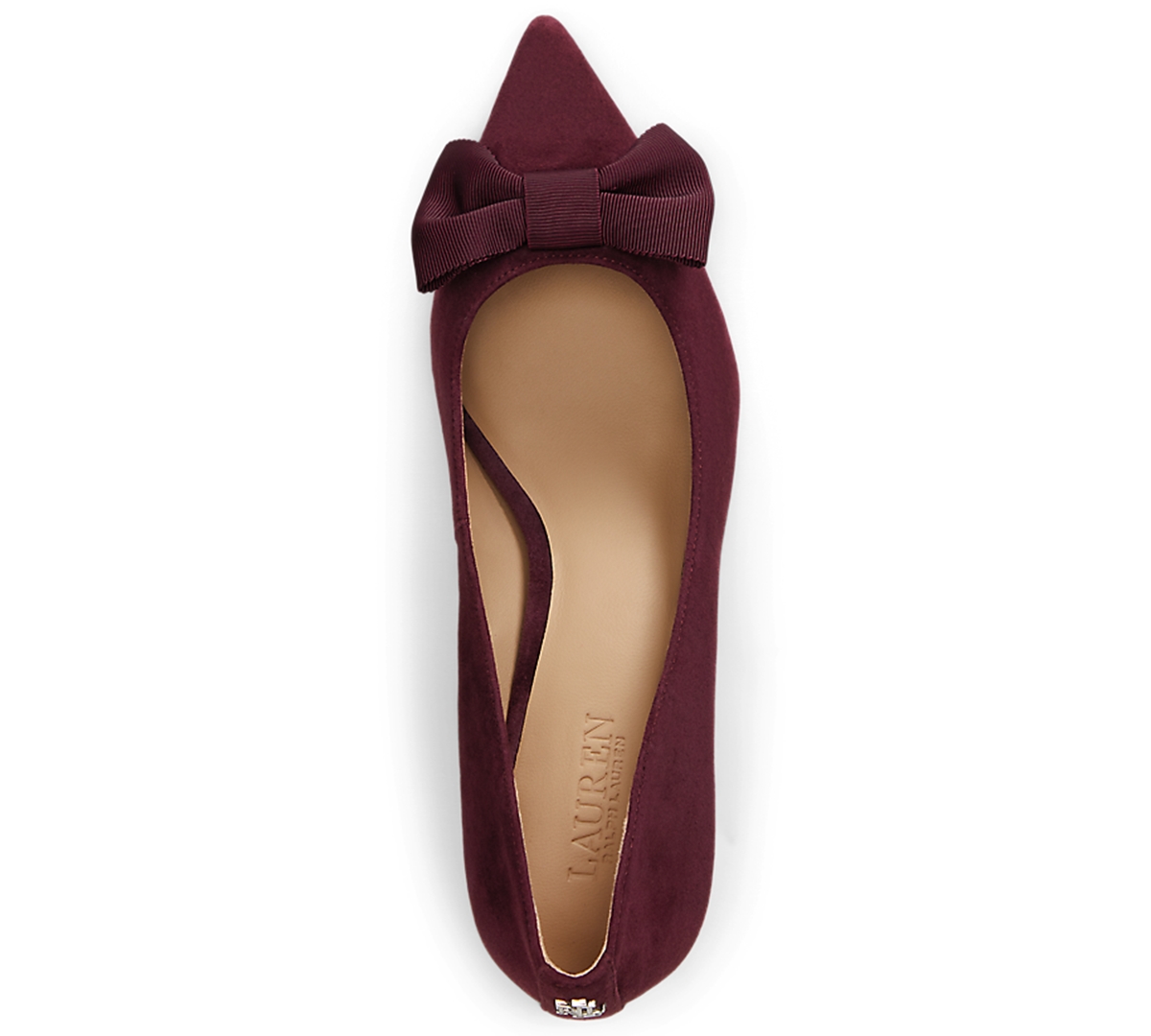 Ralph Lauren Women's Adrienne Bow Pump In Burgundy