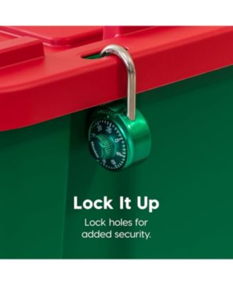 11.5Gal/46Qt Heavy-Duty Stackable Plastic Holiday Storage Bin Tote Container with Quick Snap Lid - 4 Pack