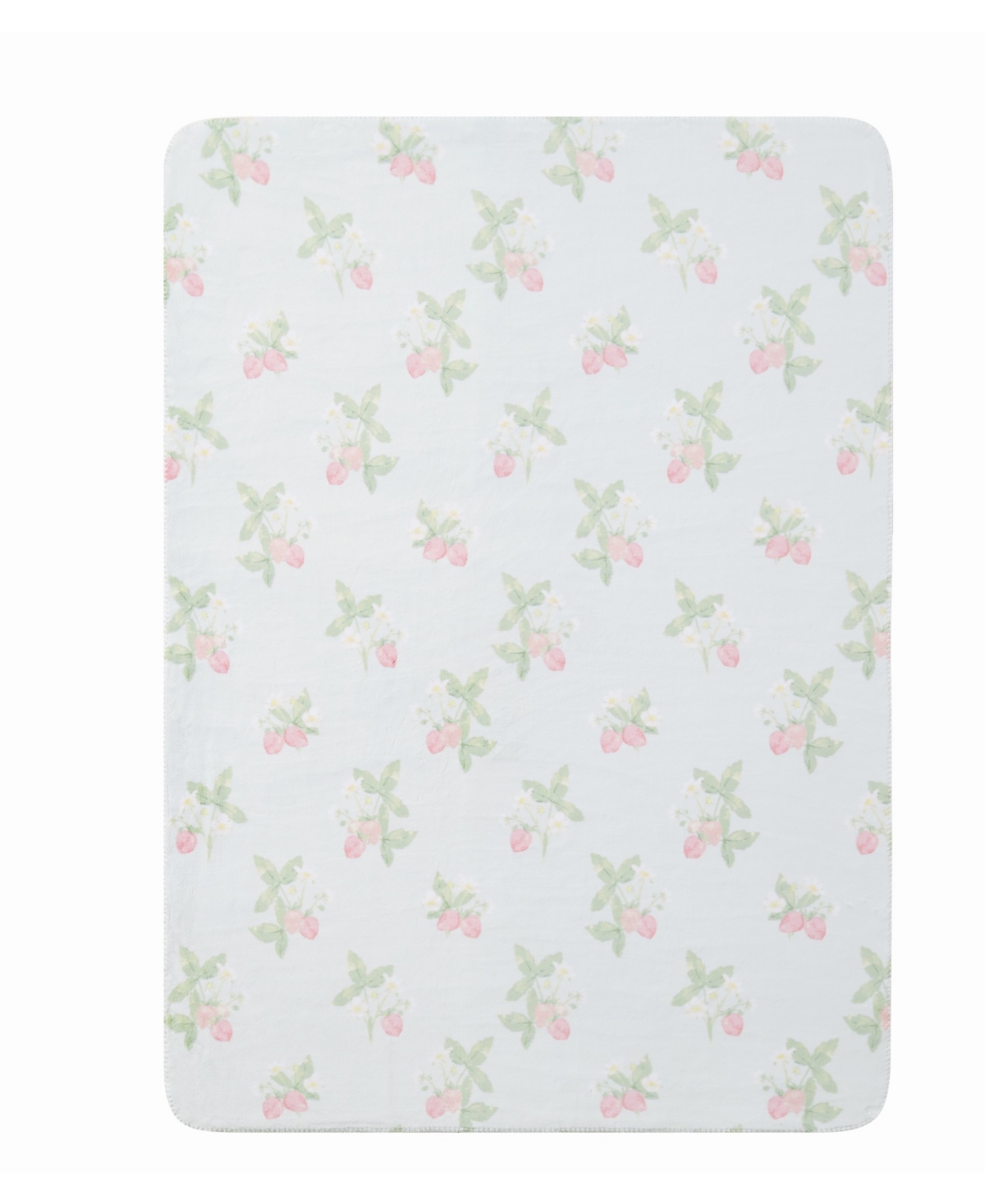 The Farmhouse By Rachel Ashwell Strawberry Delight Throw, 50" X 70" In White