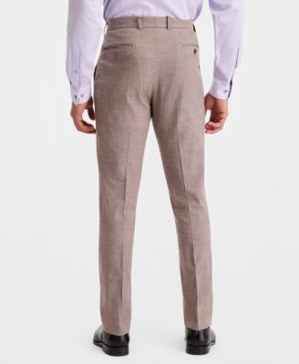 Men's Slim-Fit Linen-Blend Suit Separates Pants
